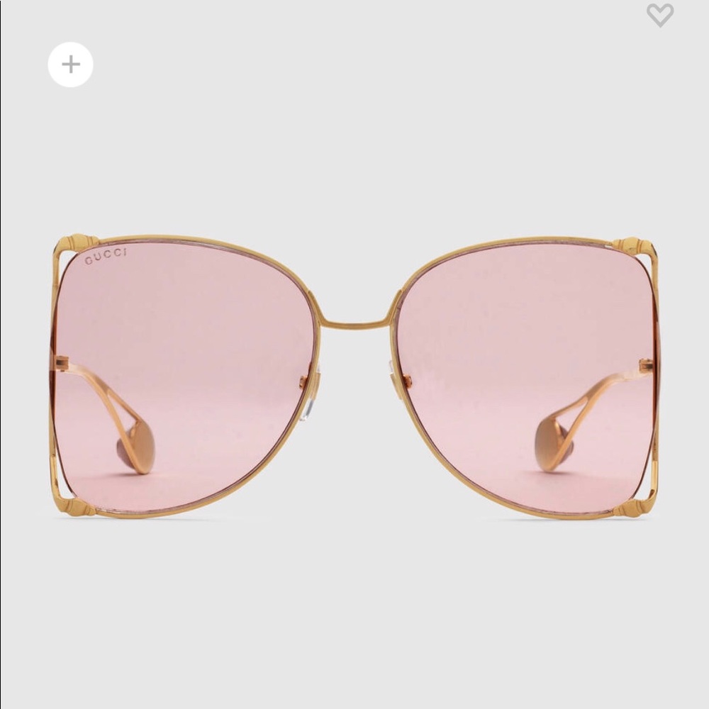 Oversized Gucci Sunglasses with Pink Lenses
